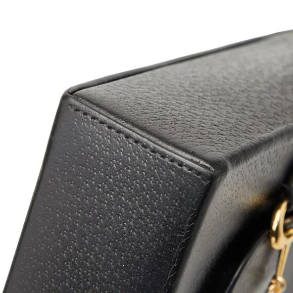 Gucci Horsebit Black Leather Shoulder Bag - Picture 4 of 9